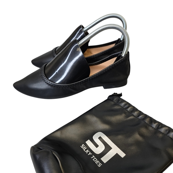 Silky Toes Women's 6 Foldable On The Go Flat Ballet Shoes - Picture 1 of 14